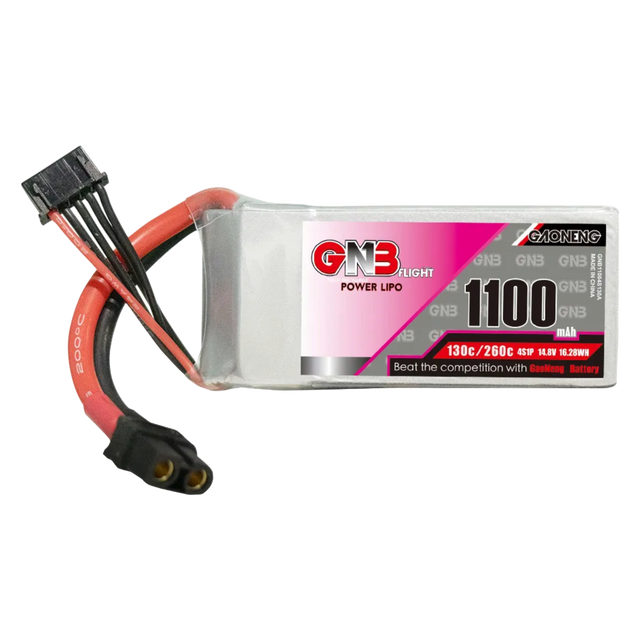 GNB 1100mAh 4S 130C LiPo XT60 - DroneDynamics.ca