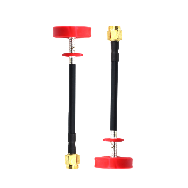 EMAX Pagoda 2 Antenna 5.8G 80mm 8cm RHCP Red Omnidirectional Omni FPV Flat Panel SMA - DroneDynamics.ca