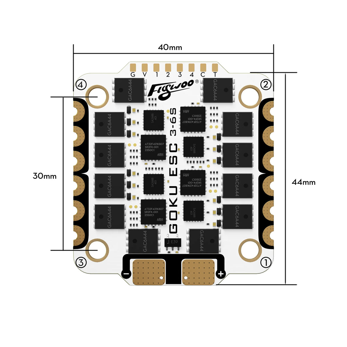 GOKU G55M 32BIT 128K 3-6S 55A ESC AM32 (30.5x30.5)
