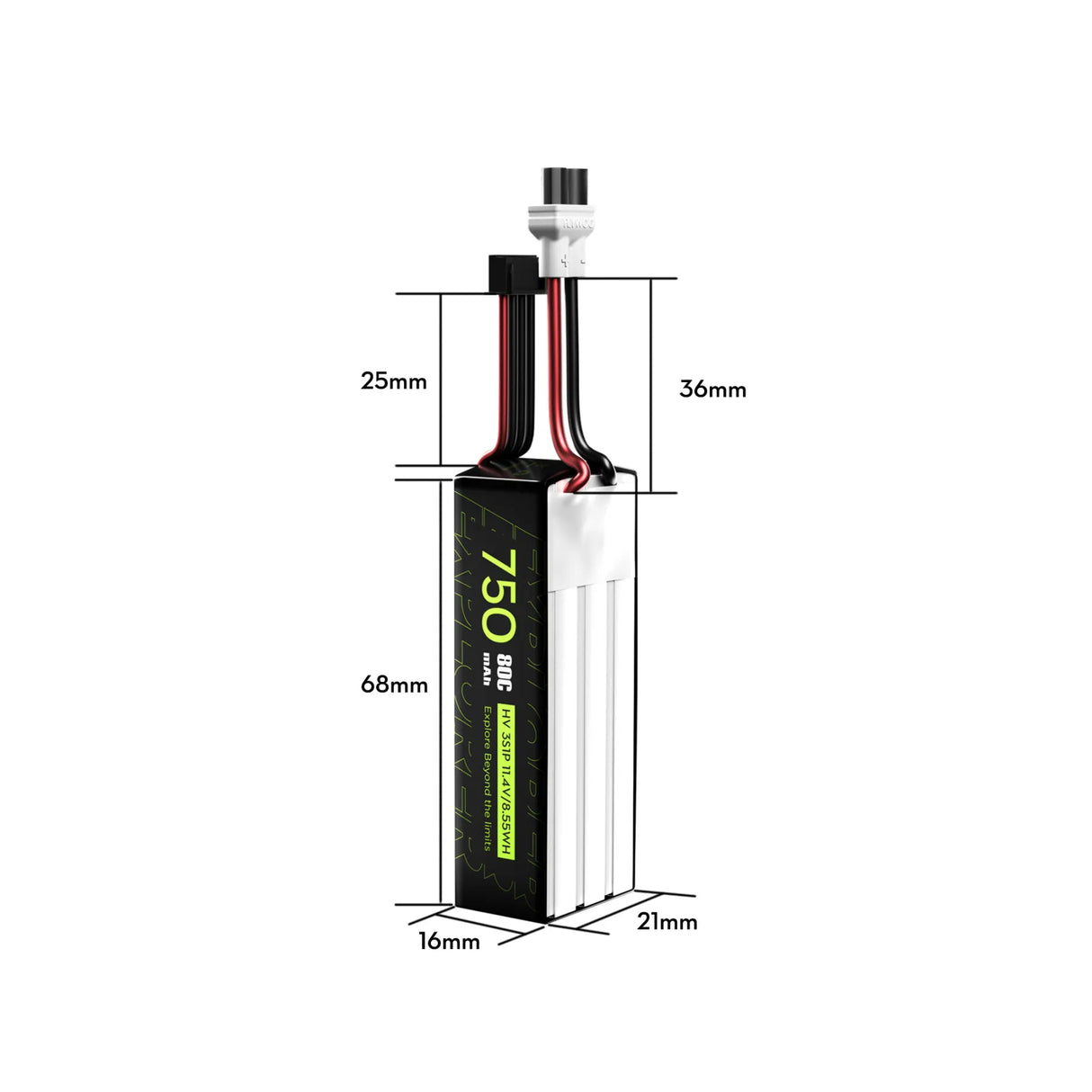 Explorer 750mAh LiHV 3S 80C Battery XT30 (2-Pack)