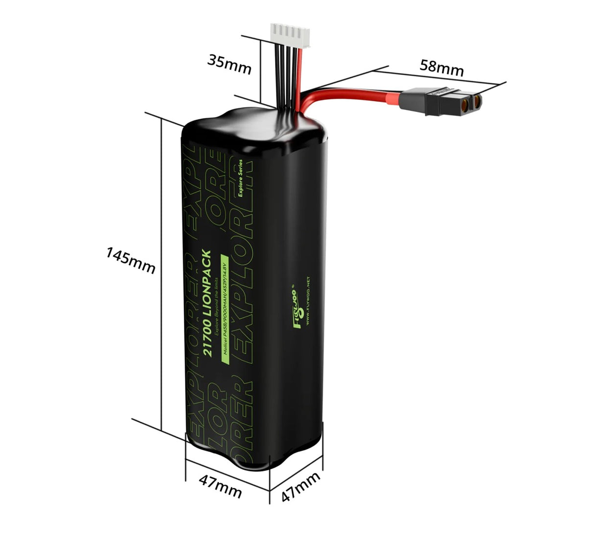 Flywoo Explorer Molicel P45B 21700 4S2P 9000mAh Lion Battery