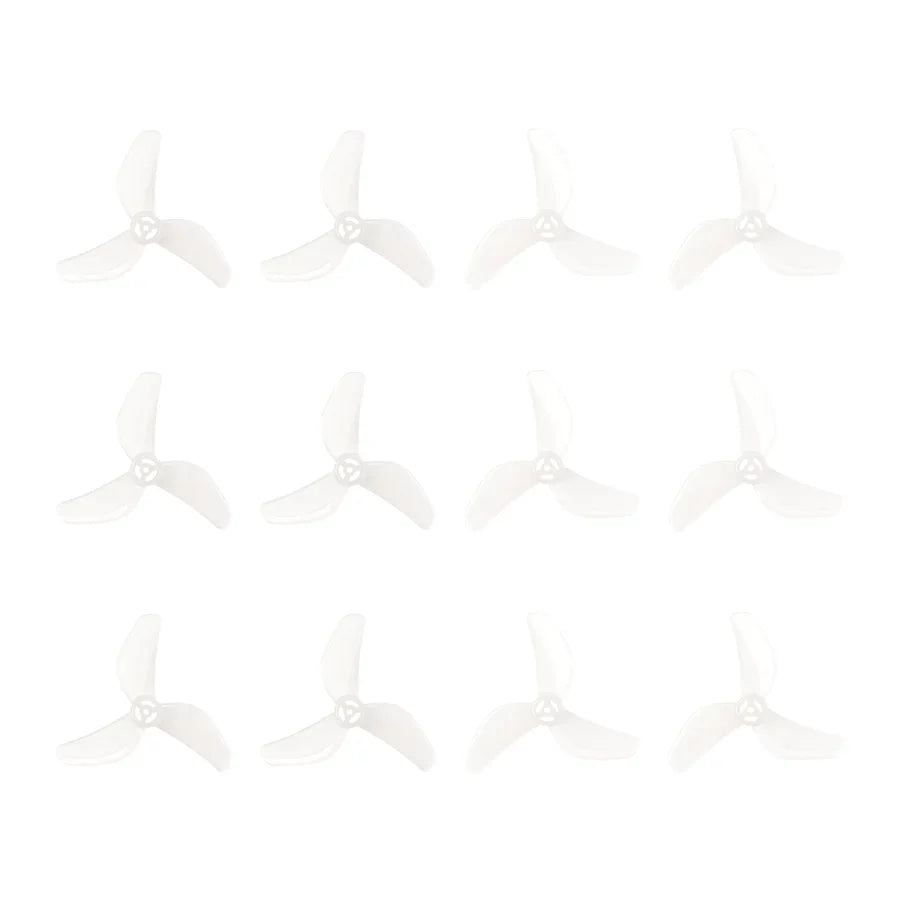 Gemfan 1207 3-Blade Propellers Transparent 12-Pack (1.0mm Shaft)