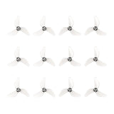 Gemfan 1207 3-Blade Propellers 12-Pack Transparent Gray (1.0mm Shaft)