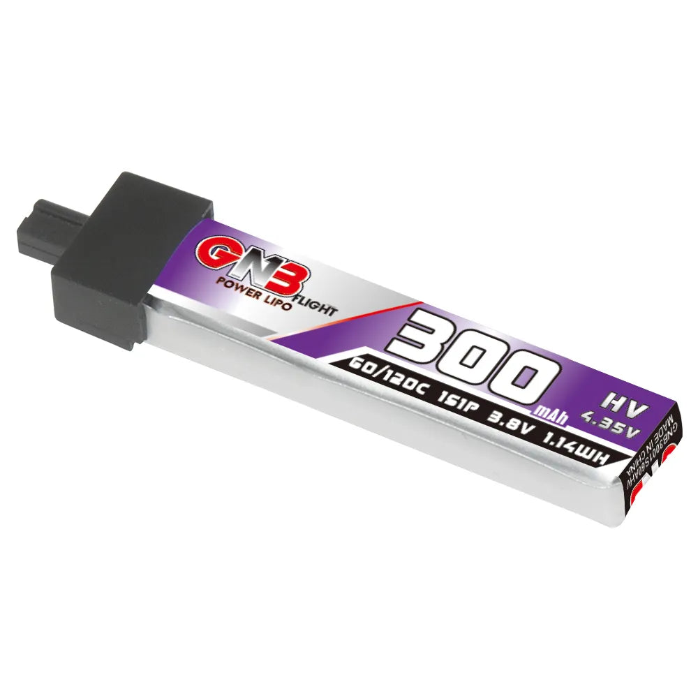 GNB LiHV 1S 3.8V 300mAh 60C A30 Plastic Head LiPo Battery