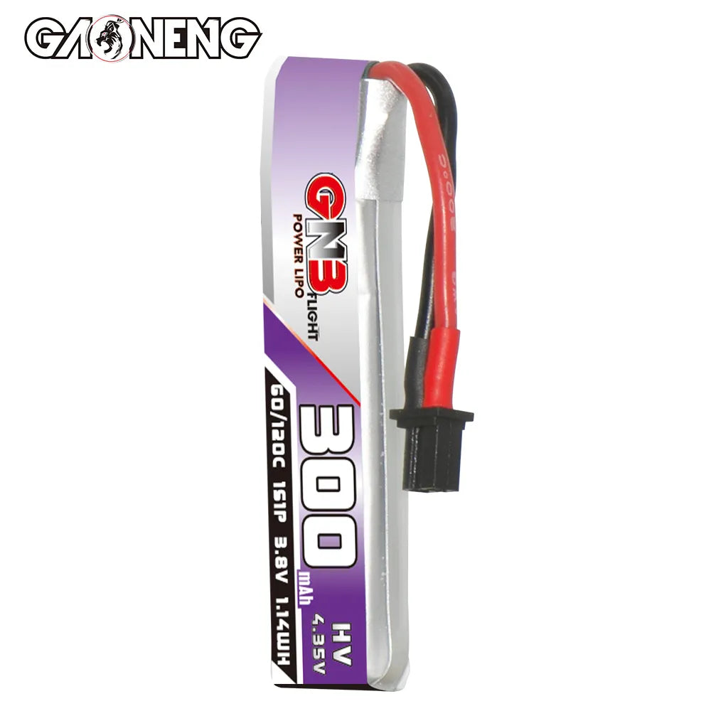 GNB LiHV 1S 3.8V 300mAh 60C A30 Cabled LiPo Battery