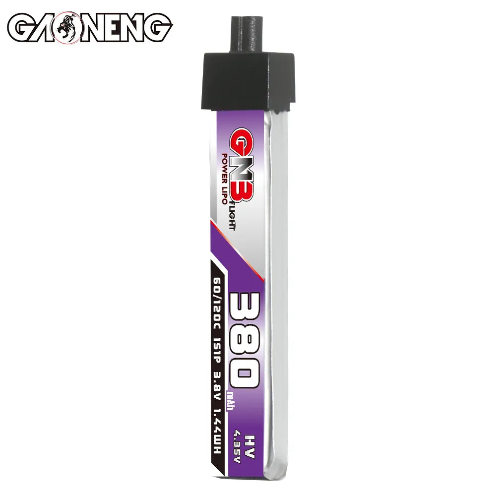 GNB LiHV 1S 3.8V 380mAh 60C A30 Plastic Head LiPo Battery