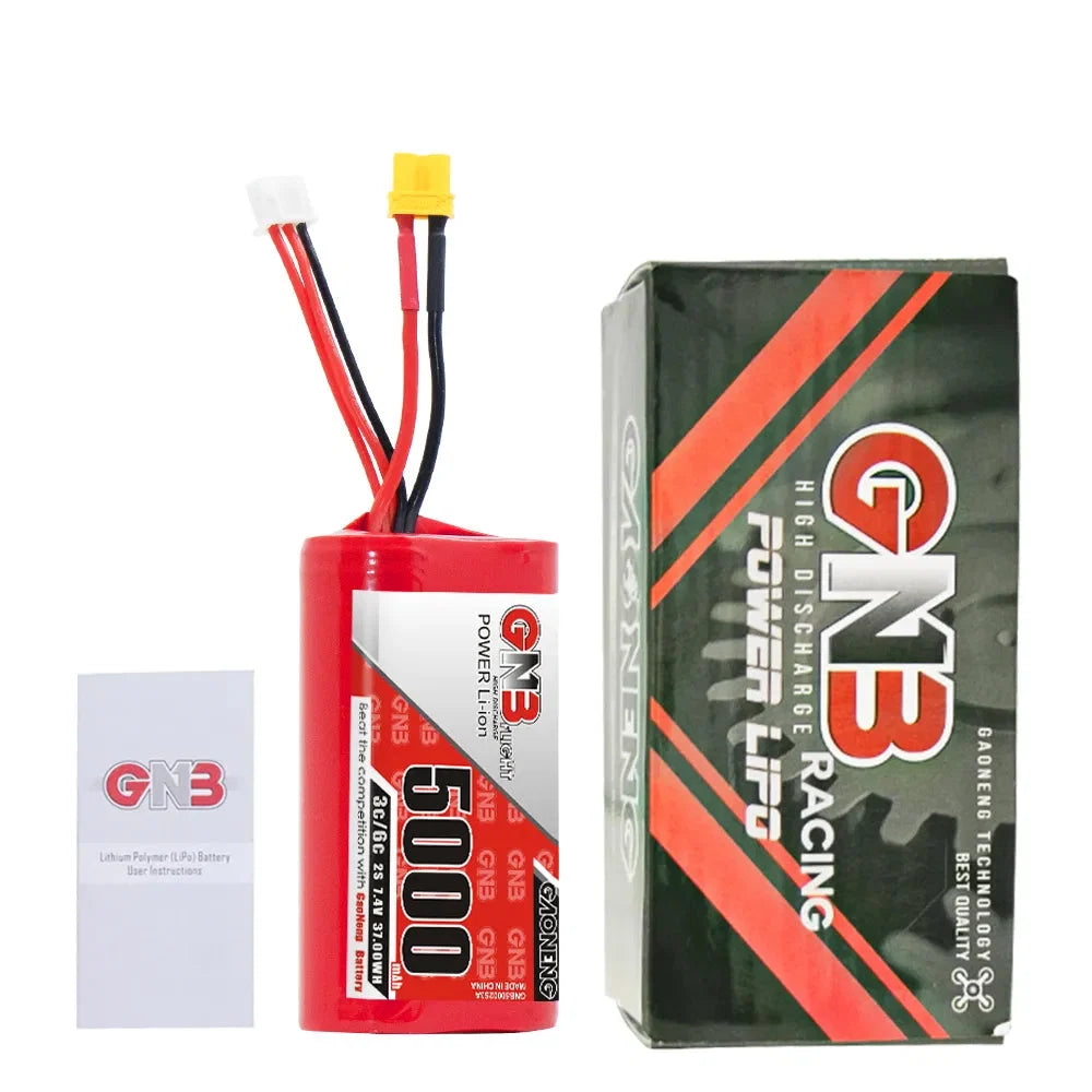 GAONENG GNB 2S 7.4V 5000mah 3C LiPo Battery XT30 for Jumper T20 GEMINI