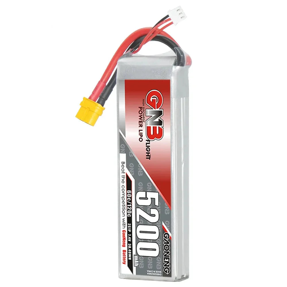 GAONENG GNB 2S 7.4V 5200mAh 60C LiPo Battery XT60