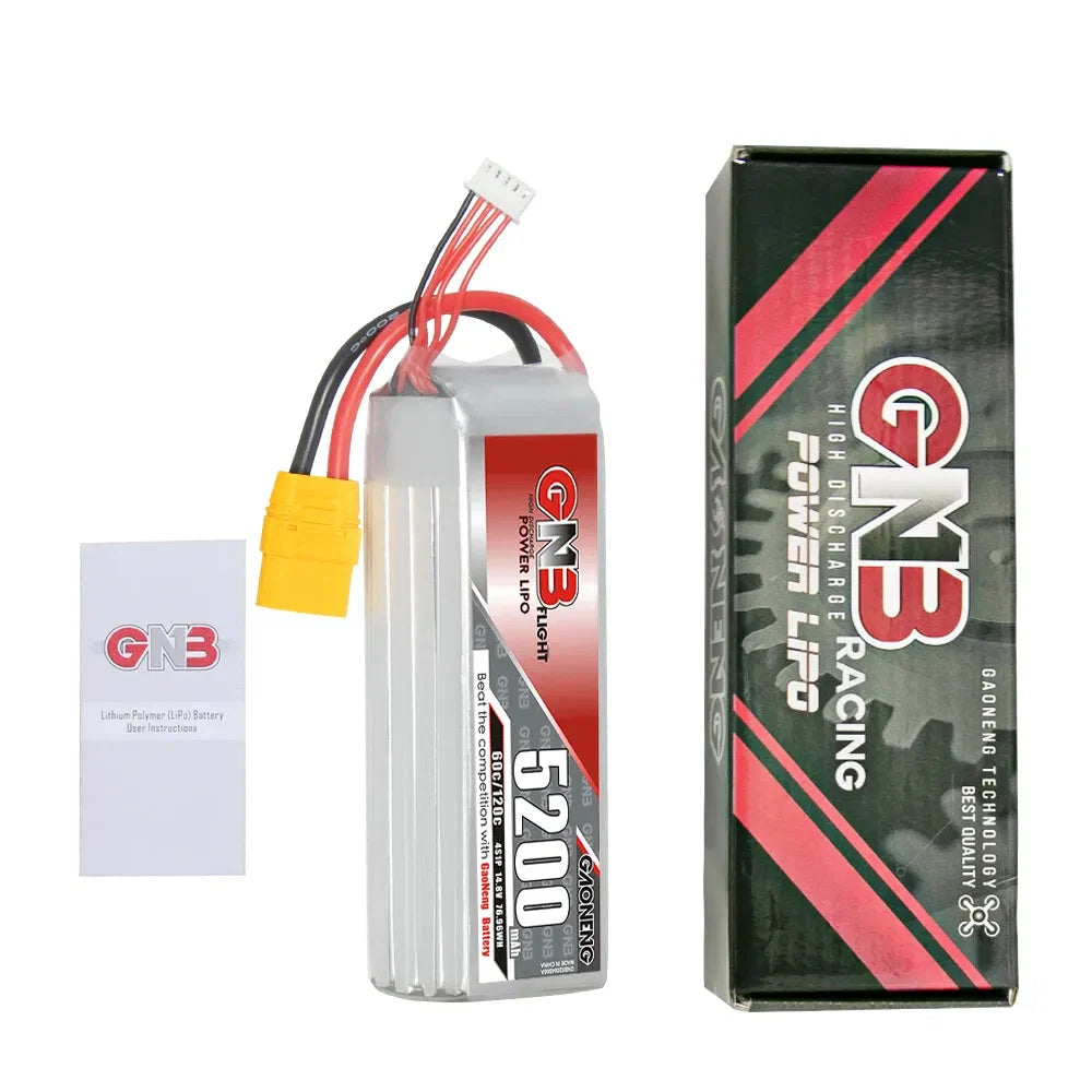 GAONENG GNB 4S 14.8V 5200mAh 60C LiPo Battery XT90