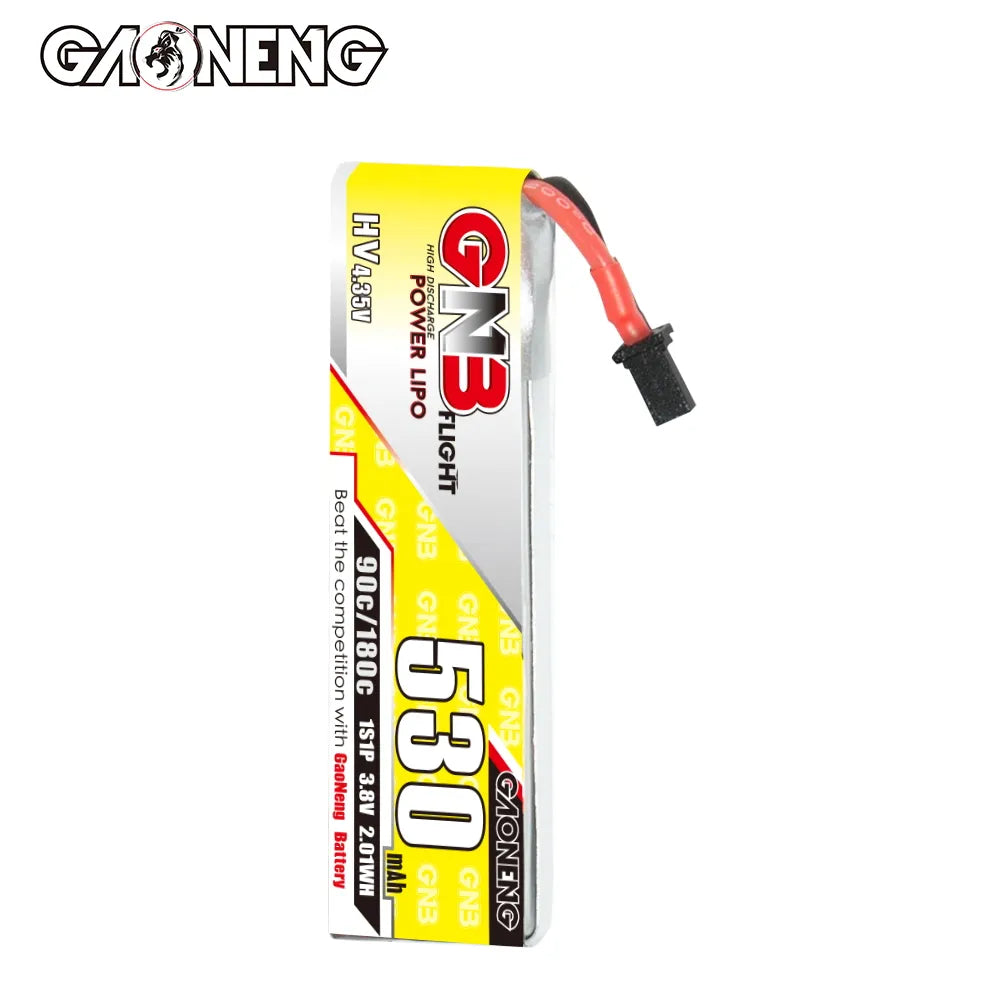 GNB LiHV 1S 3.8V 530mAh 90C A30 Cabled LiPo Battery