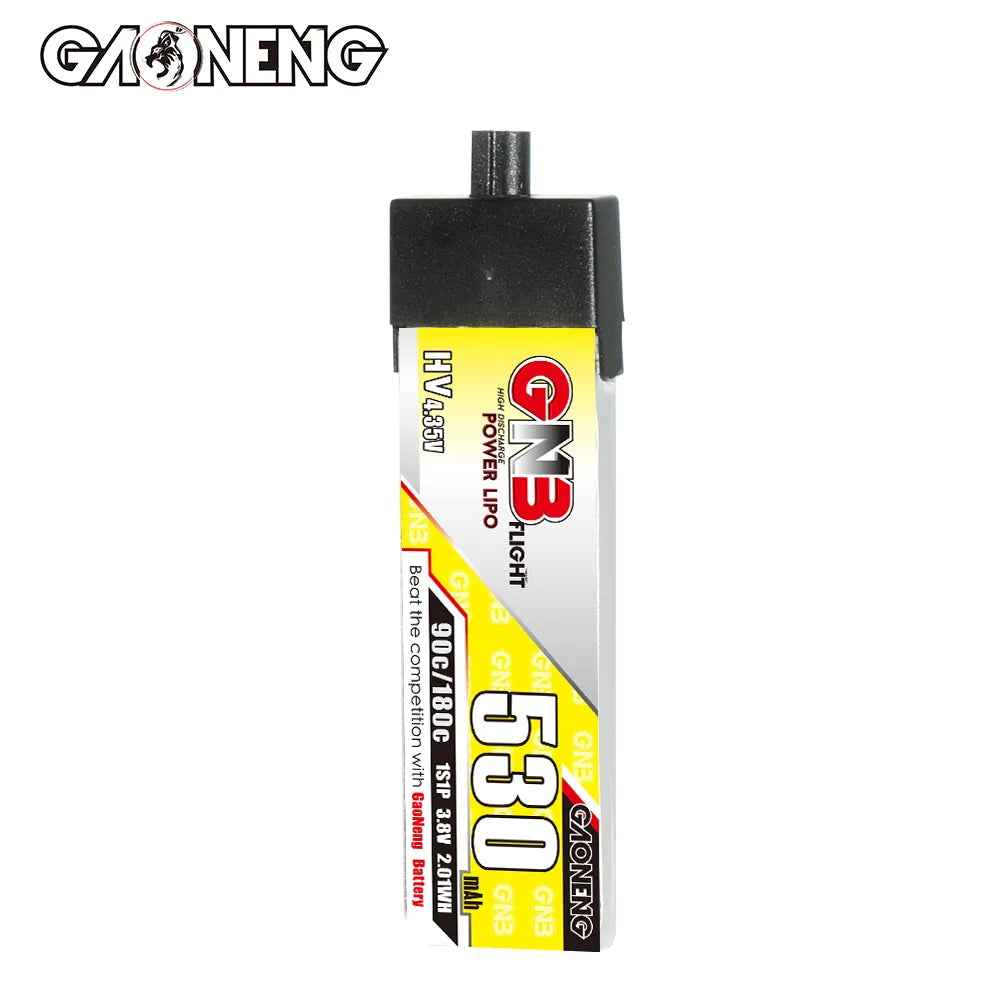 GNB LiHV 1S 3.8V 530mAh 90C A30 Plastic Head LiPo Battery