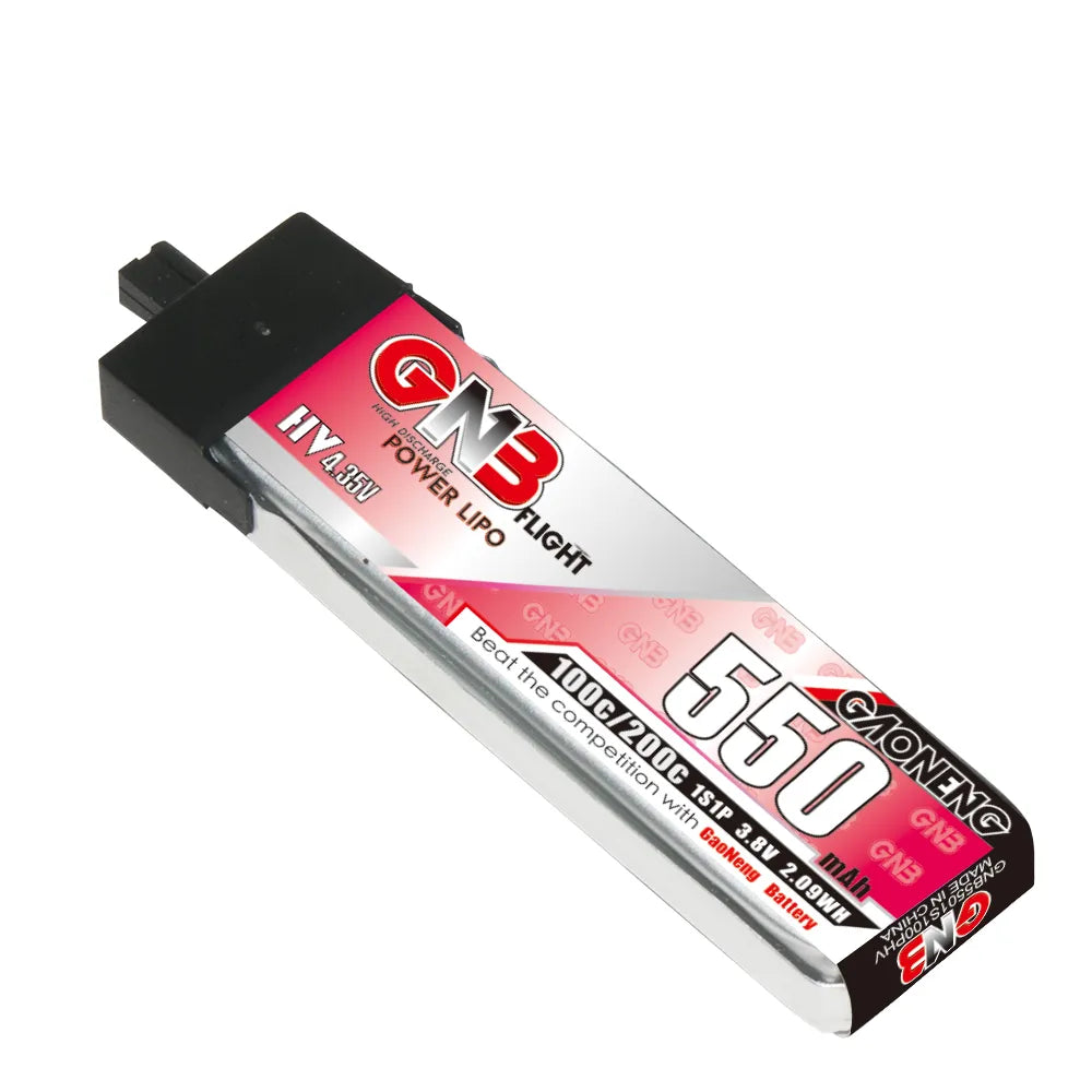 GNB LiHV 1S 3.8V 550mAh 100C A30 Plastic Head LiPo Battery