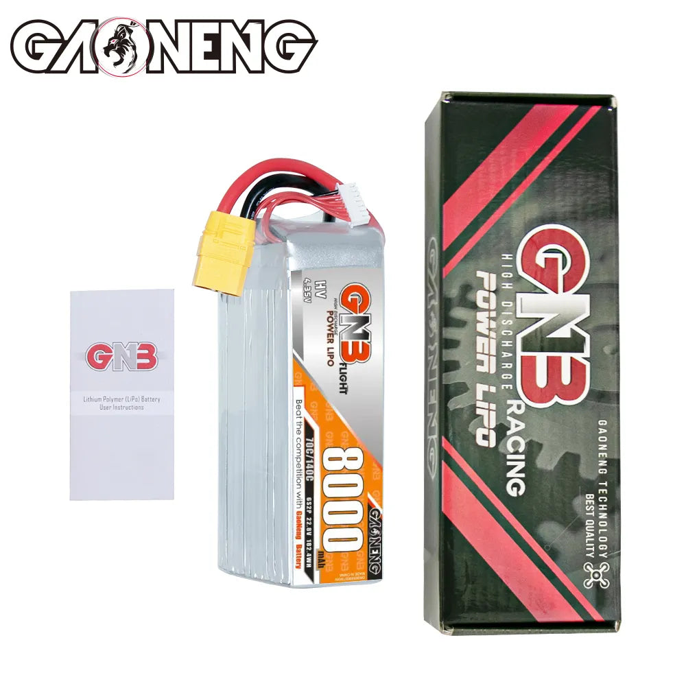 GNB HV 6S 22.8V 8000mAh 70C LiPo Battery XT90 - DroneDynamics.ca