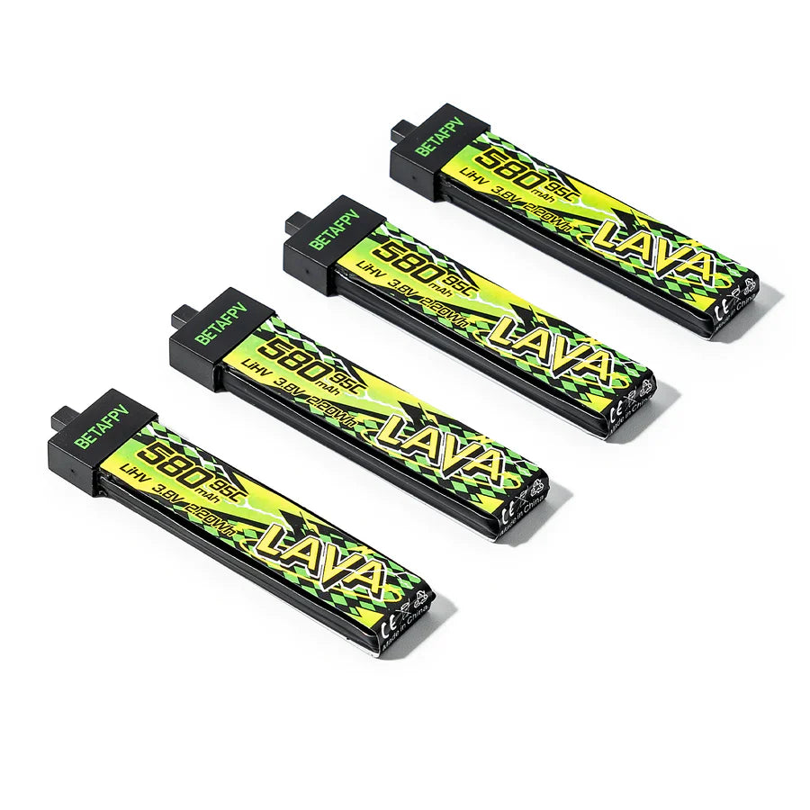 BetaFPV Lava II 580mah 1s Batteries (4-Pack)