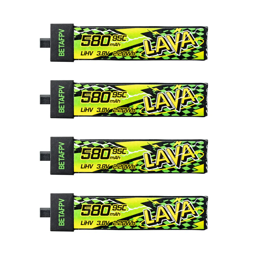 BetaFPV Lava II 580mah 1s Batteries (4-Pack)
