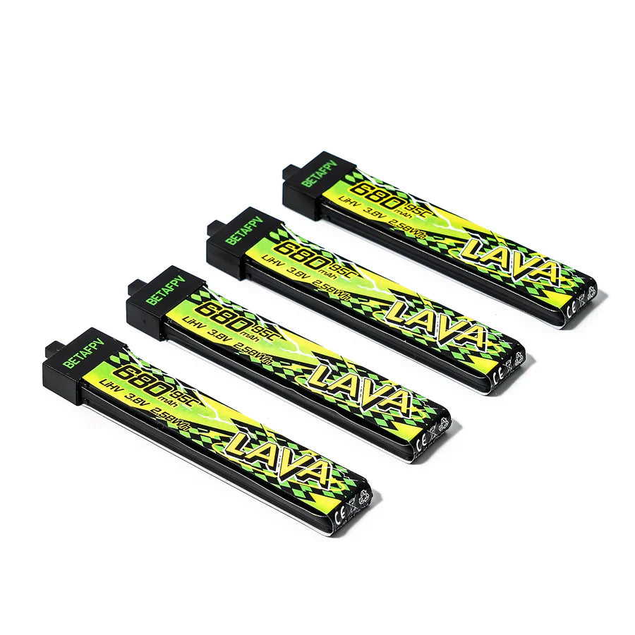 BetaFPV Lava II 680mah 1s Batteries (4-Pack)