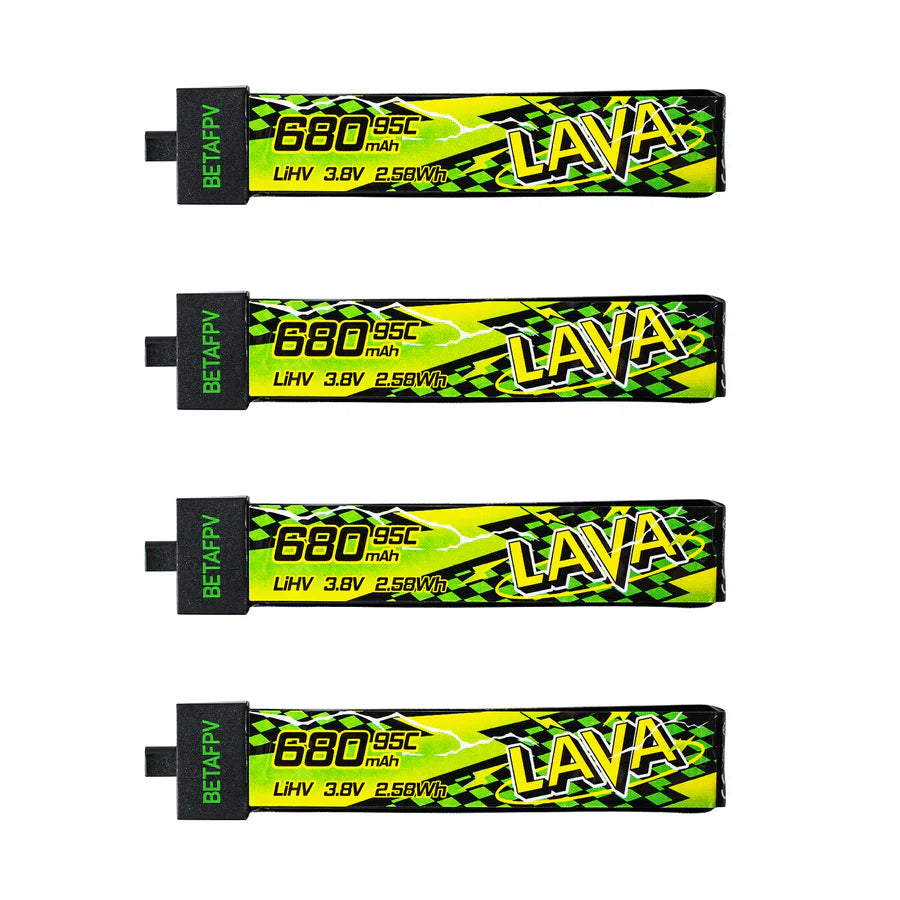 BetaFPV Lava II 680mah 1s Batteries (4-Pack)
