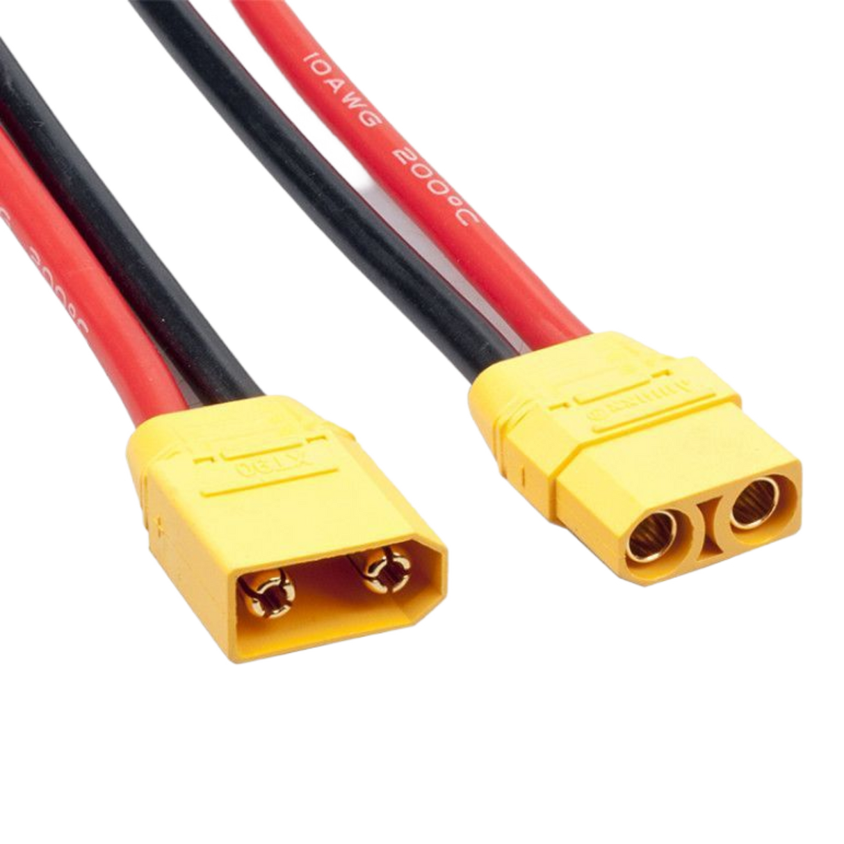 Connecteur RJX XT90 mâle/femelle avec fil 10AWG 150 mm (1 paire)