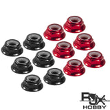 RJXHOBBY 12 Pieces Racerstar M5 Motor Screw Nut CW/CCW Screw Thread For BR2205 Brushless Motors RC Drone FPV Racing - Red & Black - DroneDynamics.ca