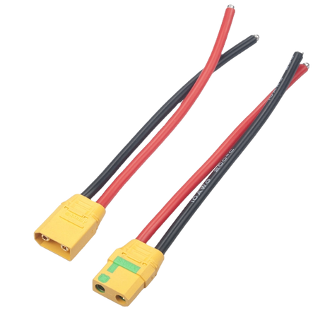 Anti Spark Male Female Set XT90-S Plug With 150mm 10AWG Cable (1-Pair) - DroneDynamics.ca