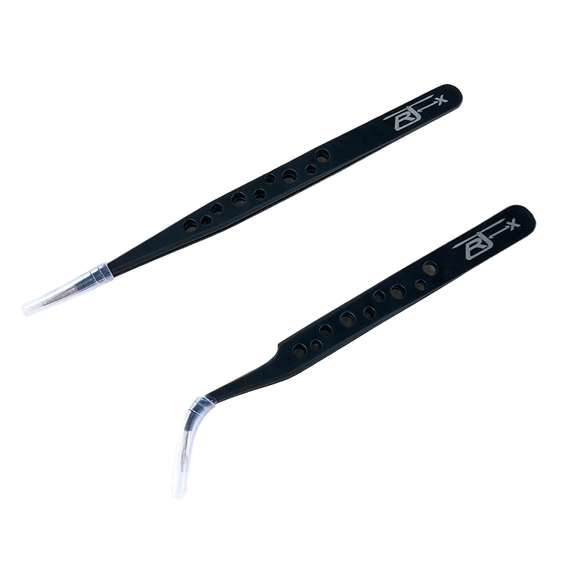 RJX High Precision 45° Curved Tweezer Stainless Steel