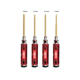 RJX 1.5 2.0 2.5 3.0mm Mini Titanium Alloy Hex Screwdriver (RED) - DroneDynamics.ca