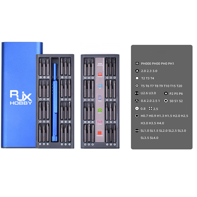 RJX SCREWDRIVER SET 48 IN 1 (Blue) - DroneDynamics.ca