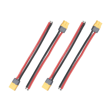 XT60 Male Female Connector W/150mm 12AWG Silicon Wire (2-Pairs) - DroneDynamics.ca