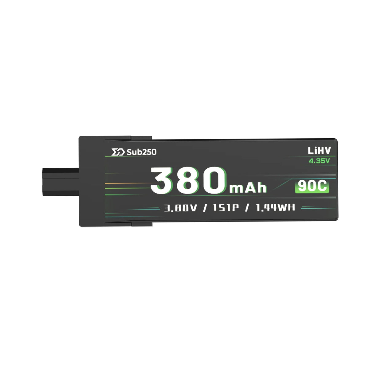 Sub250 1S 380mAh 90C Battery for Nanofly16 (6-Pack)