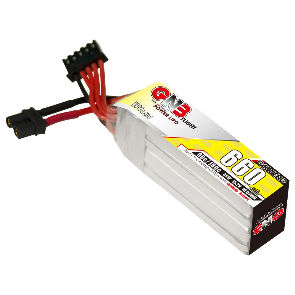 GNB 4S 15.2V 660mAh 90C XT30 LiPo Battery Long Type