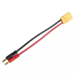 RJX - Charger Leads XT90 FemaleConnector to 4mm Banana Plug (30cm / 12AWG) - DroneDynamics.ca