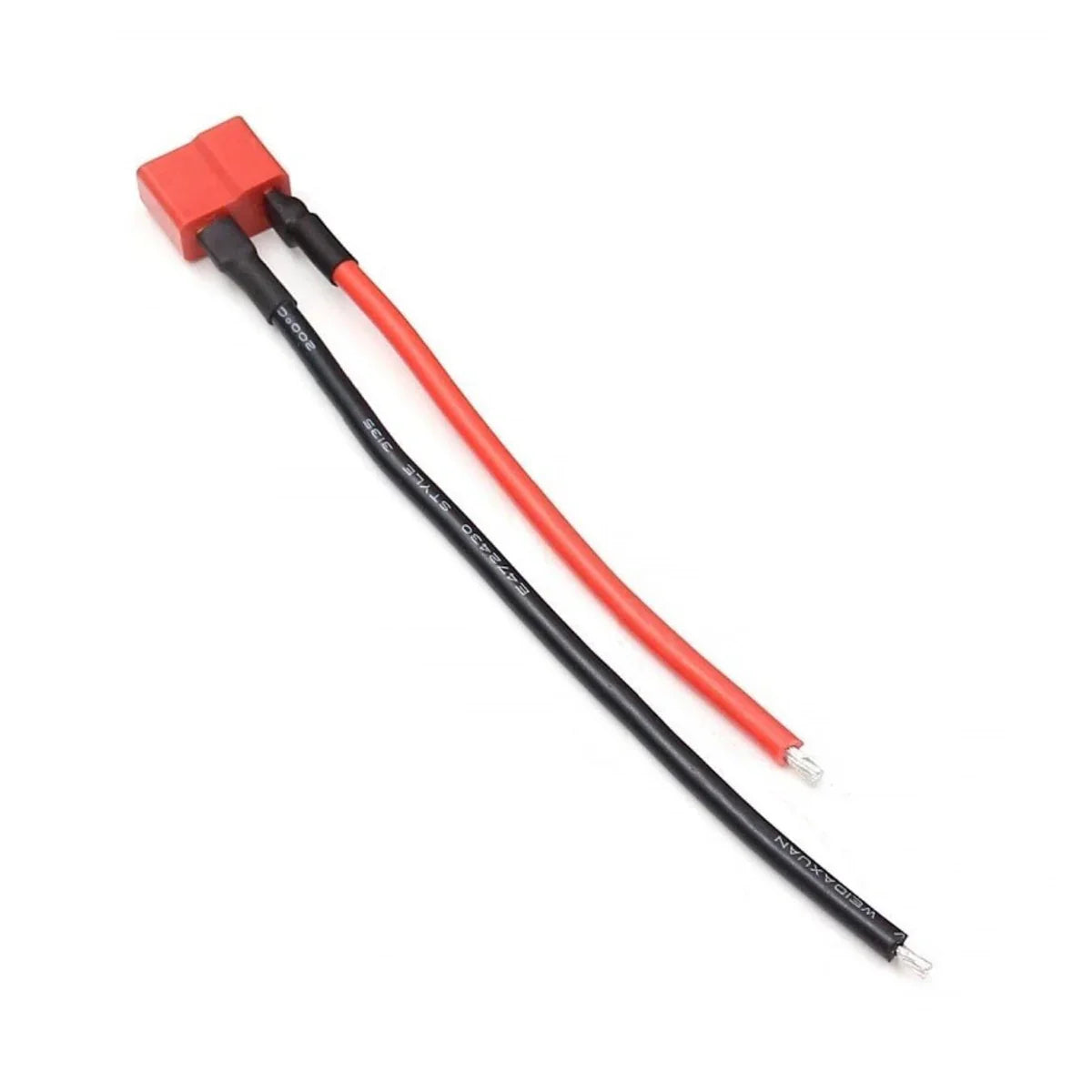 M017 Female Deans plug with 14AWG silicone wire L=10CM - DroneDynamics.ca