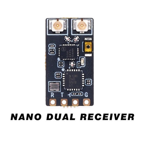 Skystar ExpressLRS ELRS 2.4GHz Dual Antenna Nano Receiver With T-Antenna - DroneDynamics.ca