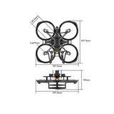 Flywoo v1.3 FlyLens 75 Analog\Vista\Walksnail\HDZero Frame Kit (14mm Came Size)