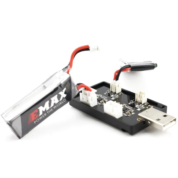 EMAX 4-port 1-2S Lipo Battery Charger USB for HV 4.35V Lipo - DroneDynamics.ca