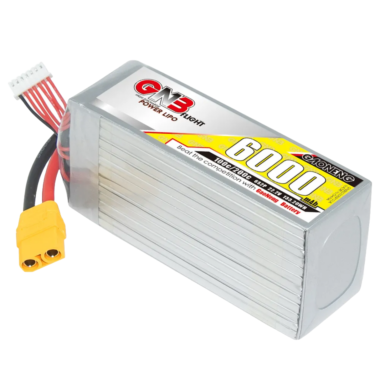 Batterie LiPo GNB 6S 6S2P 22,2 V 6 000 mAh 100 C XT90