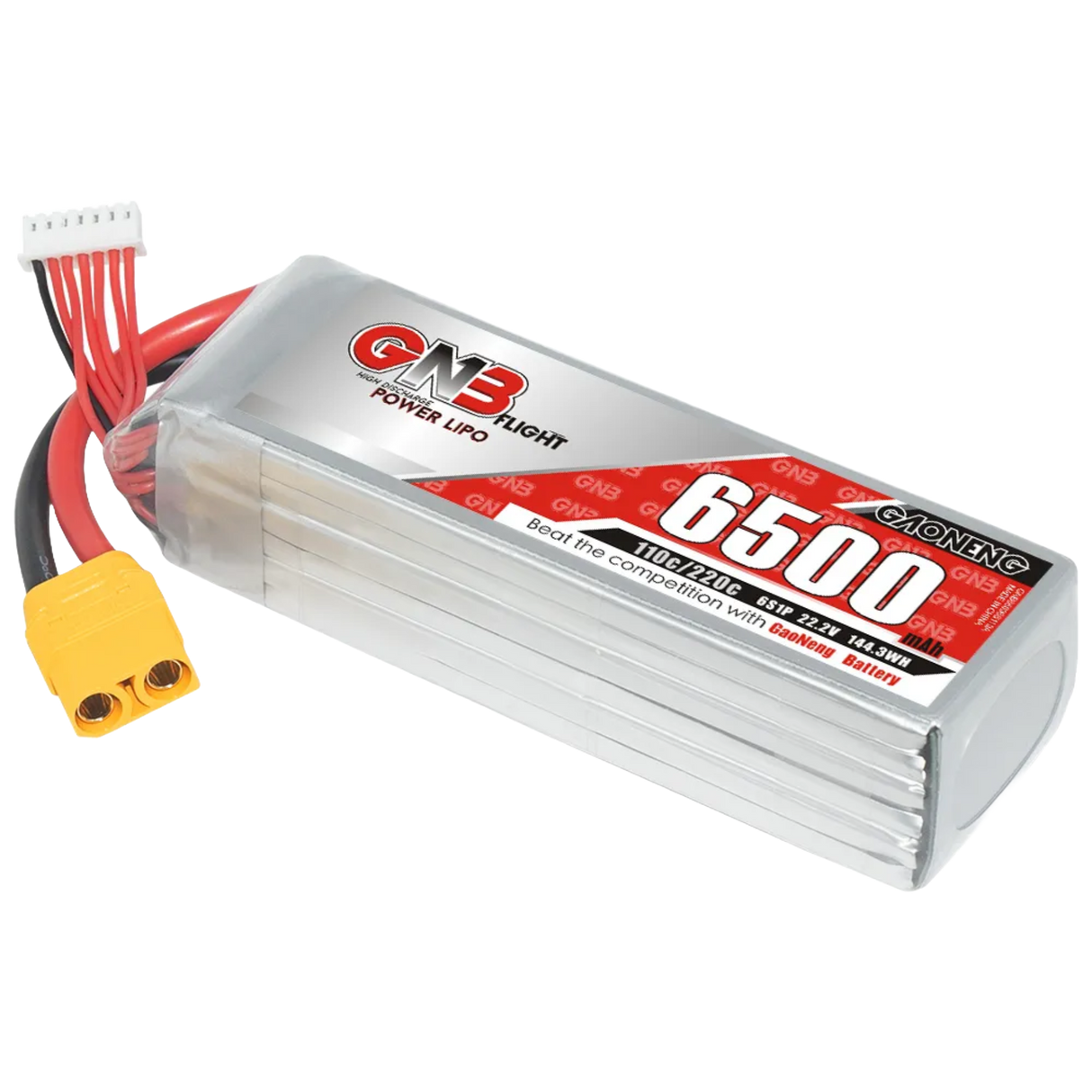 Batterie LiPo GNB 6S 22,2 V 6 500 mAh 110 C XT90