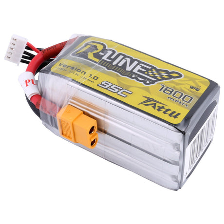 Tattu R-Line 1800mah 4S 95C FPV Lipo Battery with XT60 Plug - DroneDynamics.ca